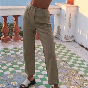 Glassons Faux Leather Stitch Detail Pant